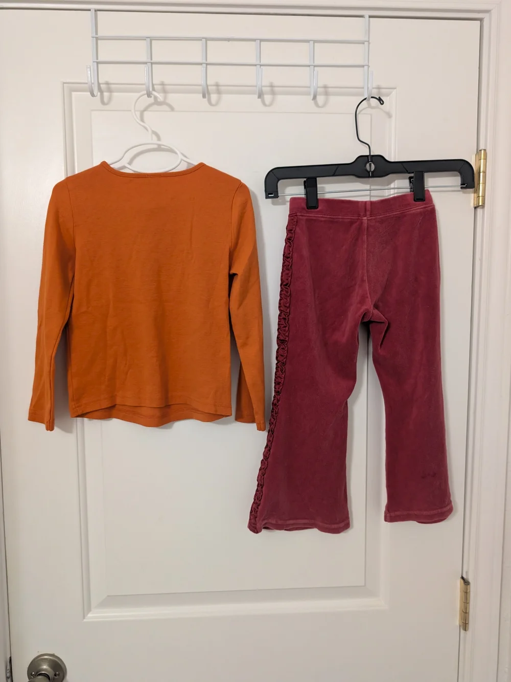 Vintage Gymboree Harvest Leaves Velour Pants Beaded Top Fall Outfit 4 5